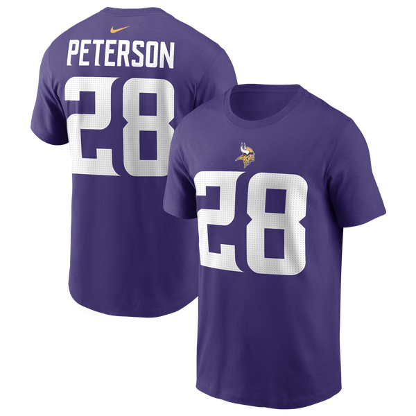 Nike Vikings Adrian Peterson Retired Player T-Shirt - Men's - Purple