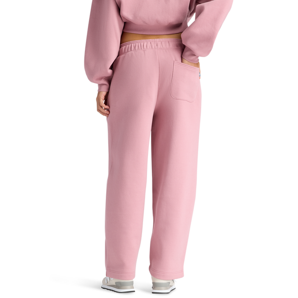 New Balance Linear Heritage Fleece Barrel Pants - Women's - Rosewood/Rosewood - Image 2