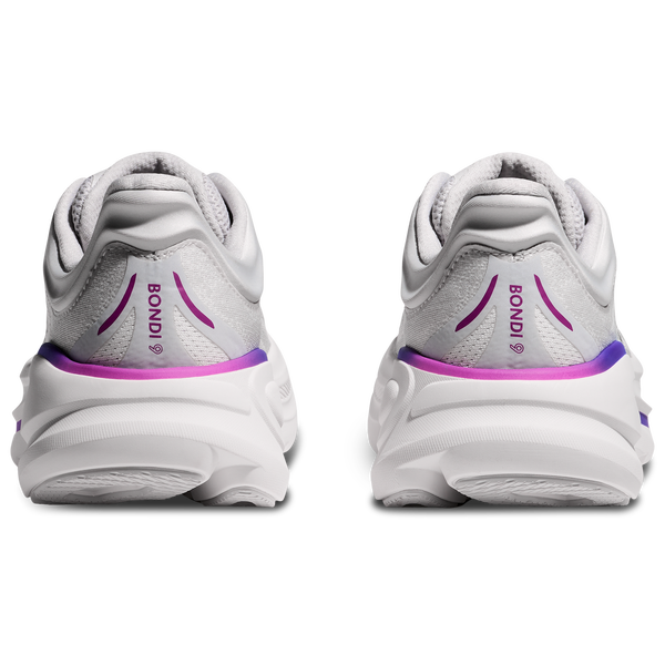 HOKA Bondi 9 - Women's - Cosmic Grey/White - Image 3