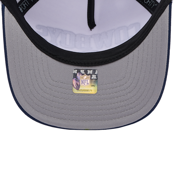 New Era Cowboys 9Forty A-Frame 2T Arch Cap - Adult - White/Navy - Image 5