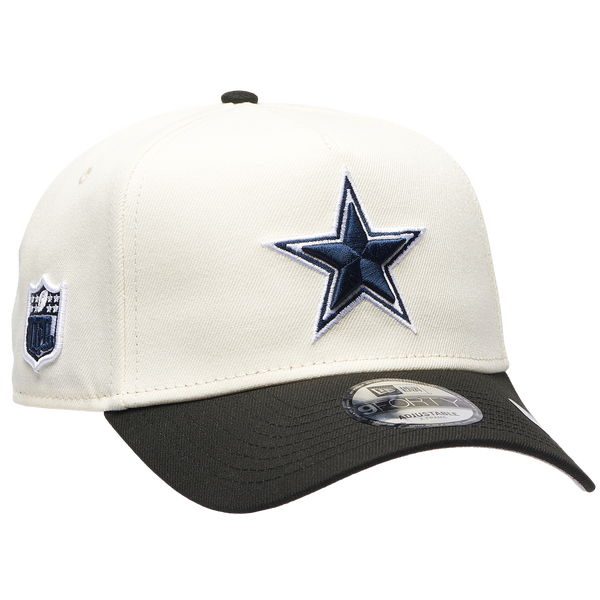 New Era Cowboys 9FORTY A-Frame Cap - Men's - White/Black - Image 3
