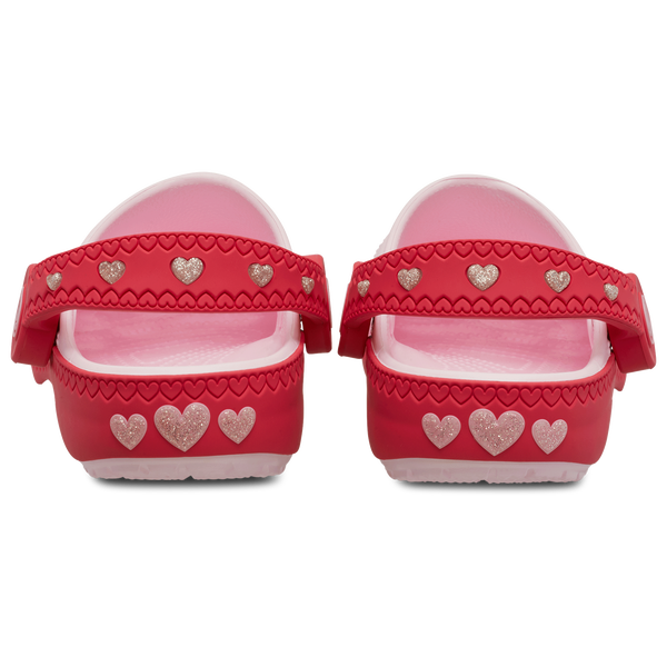 Crocs Vday Clogs With Heart Back Strap - Girls' Preschool - Pink Milk/Digital Raspberry - Image 2