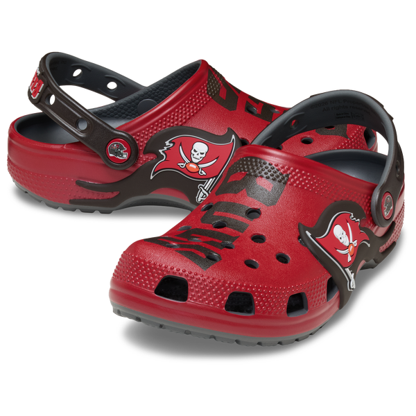 Crocs NFL Classic Clogs - Men's - Red/Black - Image 6