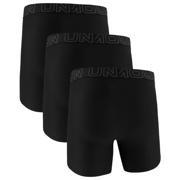 Under Armour Performance Tech Boxer Brief- Solid 6 IN 3PK - Men's - Black/Black/Black - Image 5