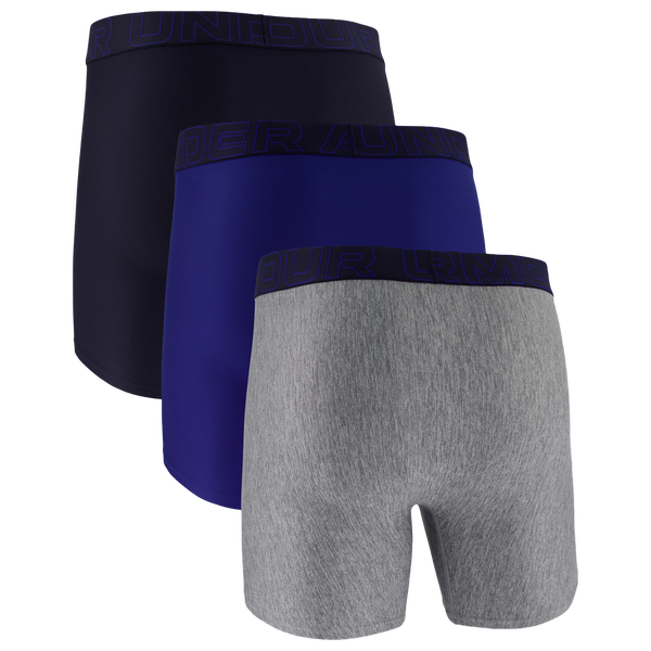 Under Armour Performance Tech Boxer Brief- Solid 6 IN 3PK - Men's - Royal/Steel/Midnight Navy - Image 5
