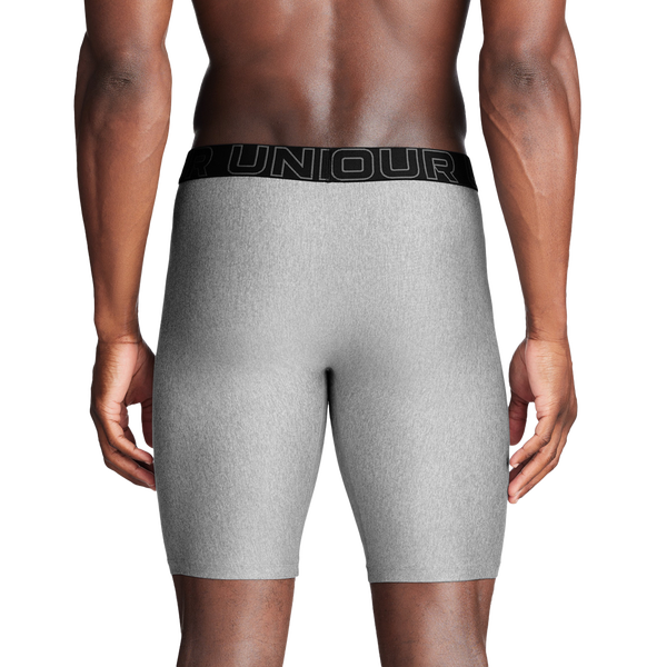 Under Armour Performance Tech Boxer Brief- Solid 9 IN 3PK - Men's - Castlerock/Steel/Black - Image 2