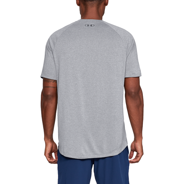 Under Armour Tech 2.0 Short Sleeve T-Shirt - Men's - Steel Light Heather/Black - Image 5
