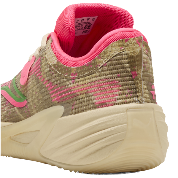 PUMA All-Pro Nitro 2 Flau'jae - Men's - Sand Dune/Green Fruit/Pure Pink - Image 3