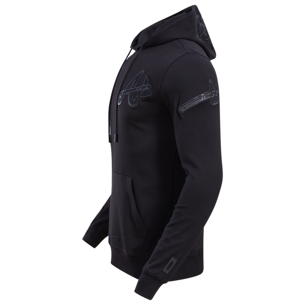 Pro Standard BRAVES TRIPLE BLACK DK PO HOODIE - Men's - Image 5