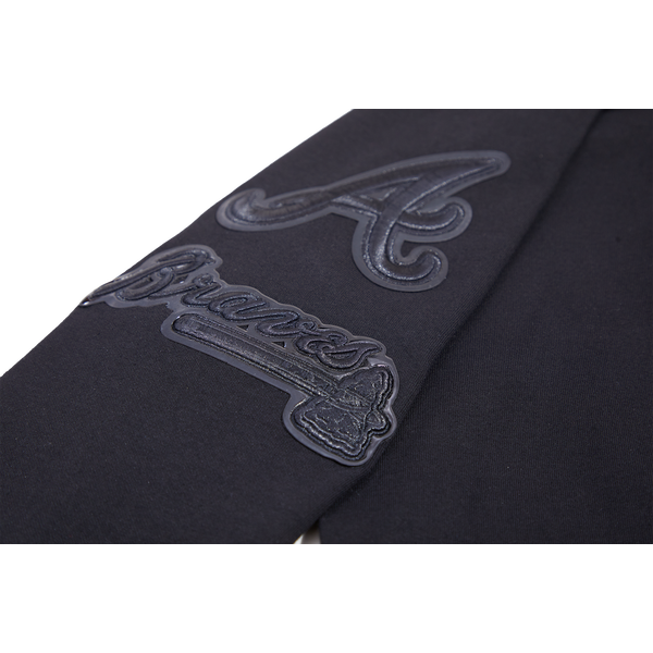 Pro Standard BRAVES TRIPLE BLACK DK PO HOODIE - Men's - Image 9