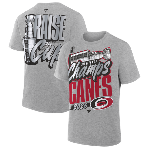 Fanatics Hurricanes Stanley Cup Champions 26 T-Shirt - Men's - Grey Steel Heather