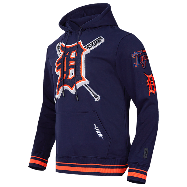 Pro Standard TIGERS MASH UP RIB FLC PO HOODIE - Men's - Midnight Navy/Orange/Midnight Navy - Image 3