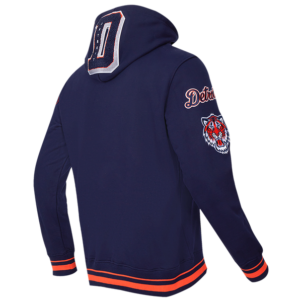 Pro Standard TIGERS MASH UP RIB FLC PO HOODIE - Men's - Midnight Navy/Orange/Midnight Navy - Image 4