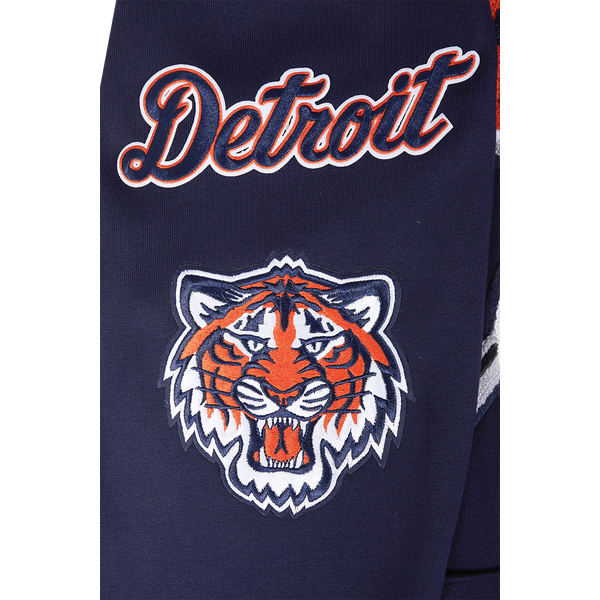 Pro Standard TIGERS MASH UP RIB FLC PO HOODIE - Men's - Midnight Navy/Orange/Midnight Navy - Image 6