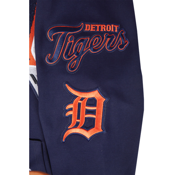 Pro Standard TIGERS MASH UP RIB FLC PO HOODIE - Men's - Midnight Navy/Orange/Midnight Navy - Image 7