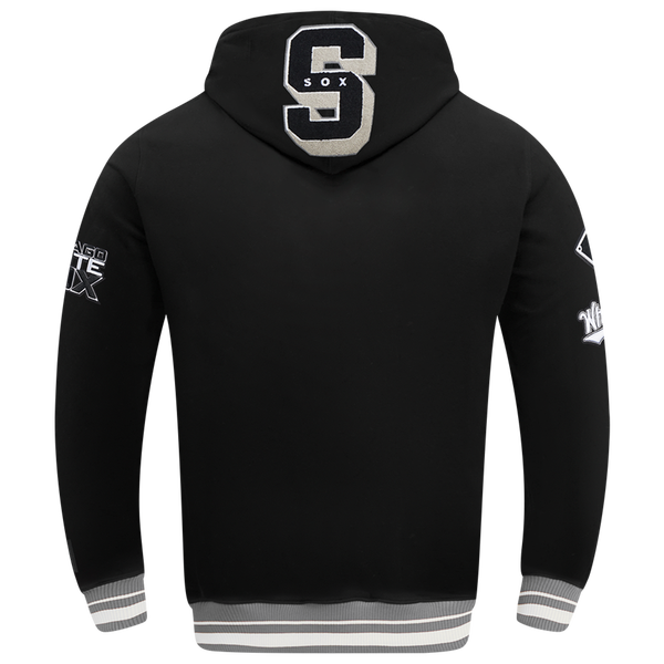 Pro Standard WHITE SOX MASH UP RIB FLC PO HOODIE - Men's - Black/Gray - Image 2