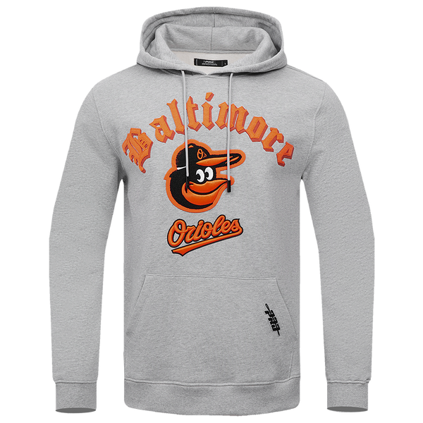 Pro Standard ORIOLES OLD ENGLISH FLC PO HOODIE - Men's - Heather Grey