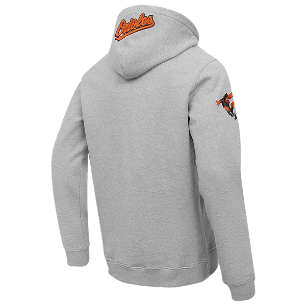 Pro Standard ORIOLES OLD ENGLISH FLC PO HOODIE - Men's - Heather Grey - Image 4