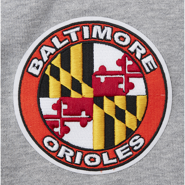 Pro Standard ORIOLES OLD ENGLISH FLC PO HOODIE - Men's - Heather Grey - Image 7
