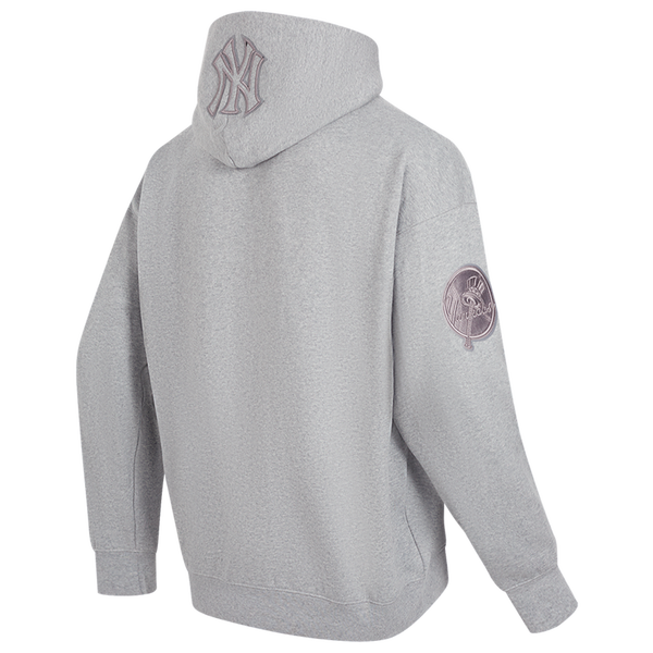 Pro Standard Yankees Pullover Hoodie - Men's - Dark Heather Gray - Image 4