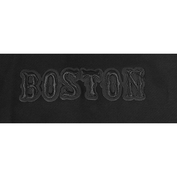 Pro Standard RED SOX NEUTRAL DROP SHOULDER FLC PO HOODIE - Men's - Black - Image 5