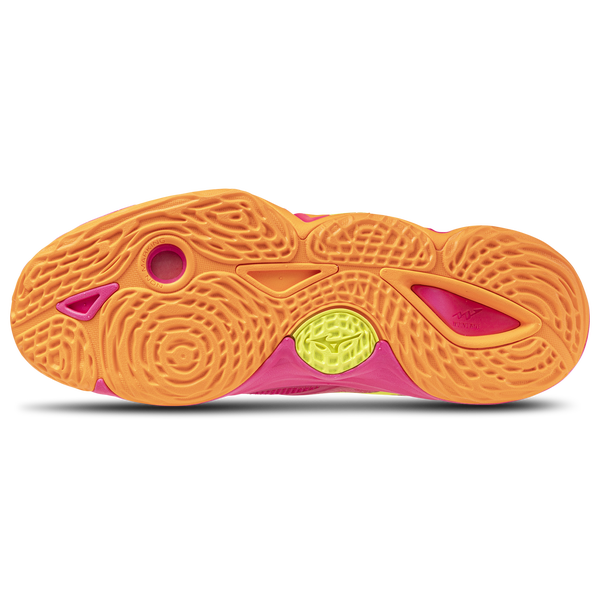 Mizuno Wave Momentum Elite - Men's - Pink Tetra/Fortune Yellow - Image 4