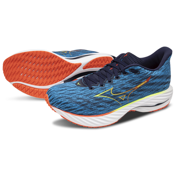 Mizuno Wave Rider 28 - Men's - Blue Pace/Green Gecko - Image 8