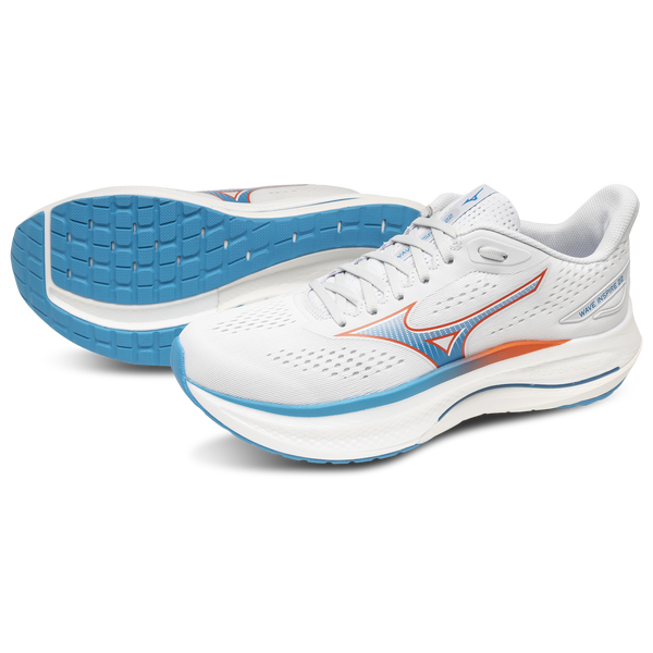 Mizuno Wave Inspire 22 Wide - Men's - Grey/Blue - Image 7