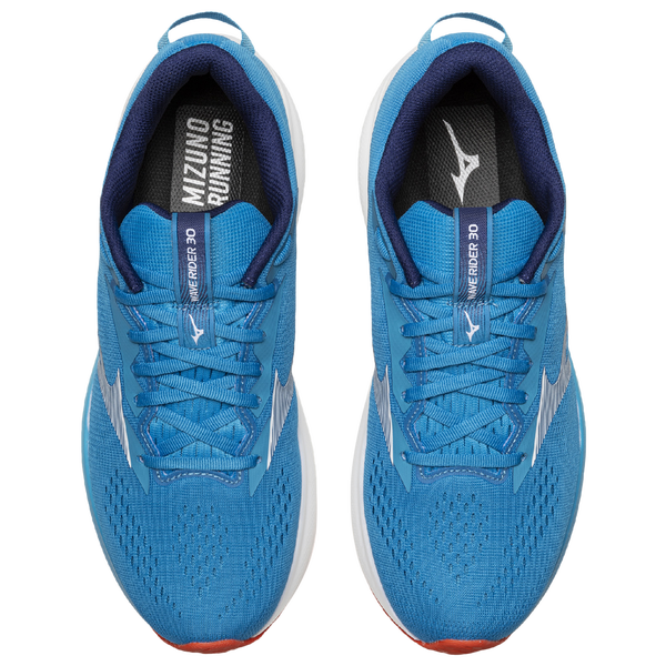 Mizuno Wave Rider 30 - Men's - White/Blue - Image 4