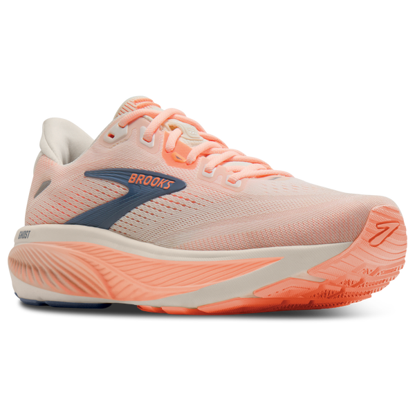 Brooks Ghost 18 - Women's - White/Cyber Peach/Gray - Image 6