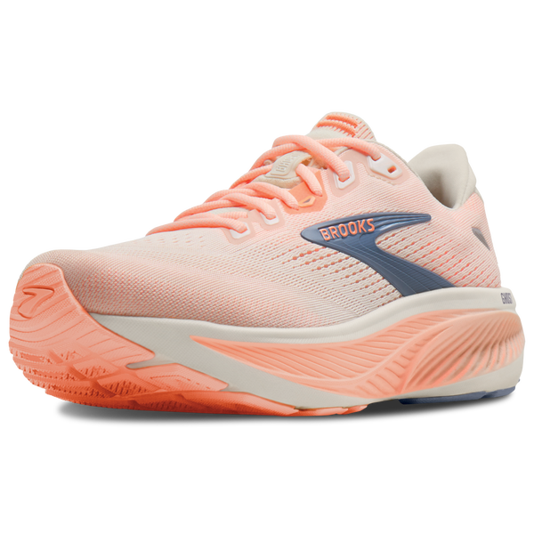 Brooks Ghost 18 - Women's - White/Cyber Peach/Gray - Image 7
