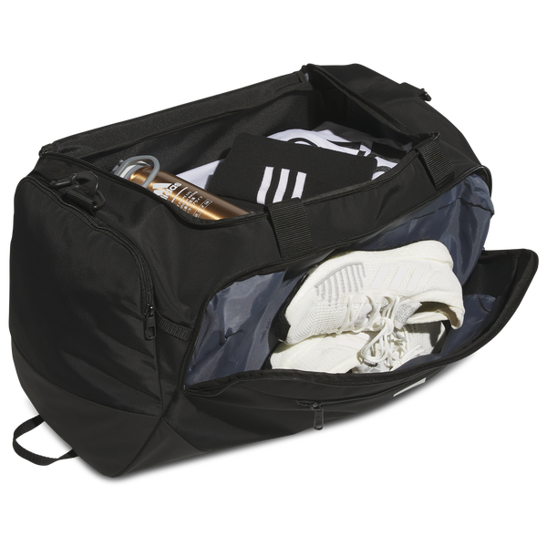 adidas Originals Defender 5 Medium Duffel Bag - Adult - Black/Silver - Image 3