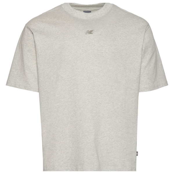 New Balance Oversized Center Chest Emblem Tonal T-Shirt - Men's - Grey