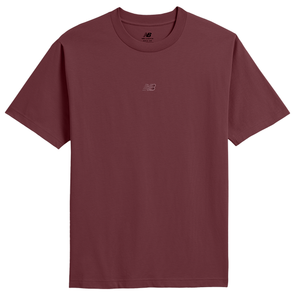 New Balance Oversized Center Chest Emblem Tonal T-Shirt - Men's - Burgundy
