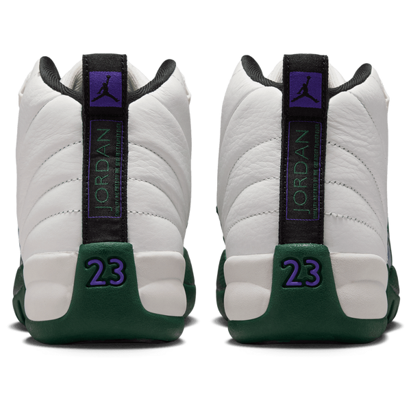 Jordan Retro 12 - Boys' Grade School - Purple/White/Green - Image 3