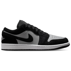 Jordan AJ 1 Low - Men's - White/Black/Lt Smoke Gray