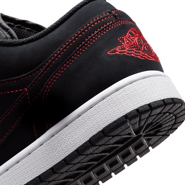 Jordan AJ 1 Low - Men's - Black/University Red/White - Image 8