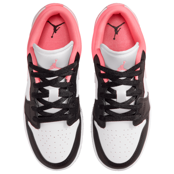 Jordan AJ 1 Low - Girls' Grade School - Black/Pink Glaze/White - Image 4