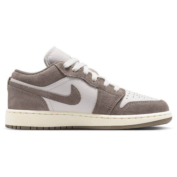 Jordan AJ 1 Low - Boys' Grade School - Enigma Stone/Olive Grey/Summit White
