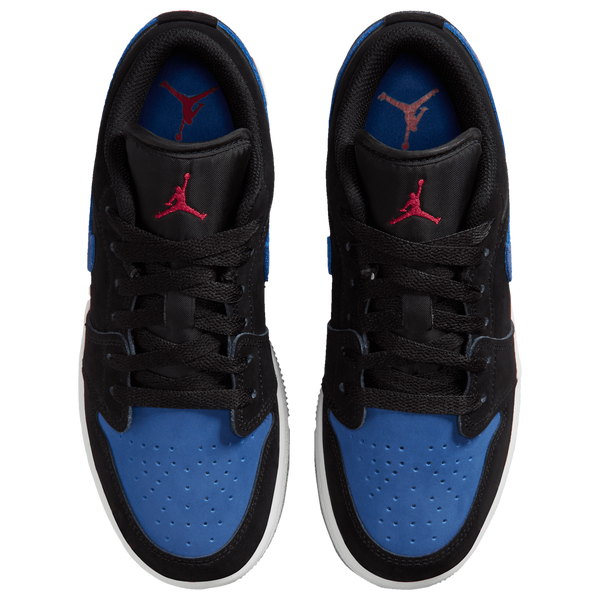 Jordan AJ 1 Low - Boys' Grade School - Black/Summit White/True Blue - Image 4