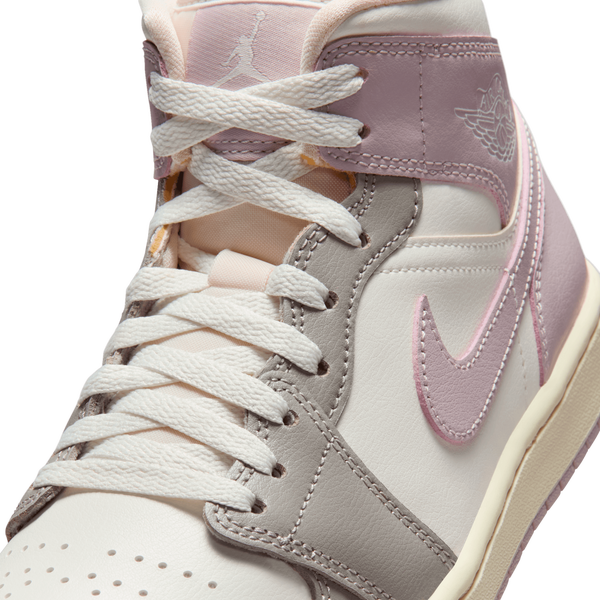 Jordan AJ 1 Mid - Women's - White/Purple - Image 7