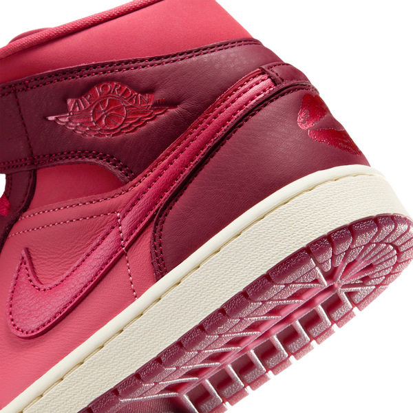 Jordan AJ 1 Mid SE - Women's - Red/Red - Image 8