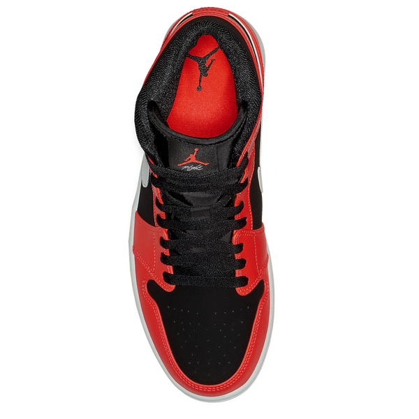 Jordan AJ 1 Mid - Men's - Black/Infrared 23/White - Image 4
