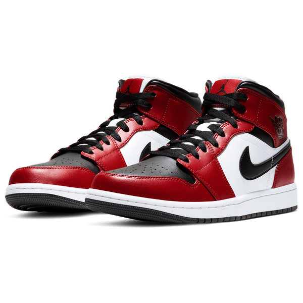 Jordan AJ 1 Mid - Men's - Gym Red/White/Black - Image 6