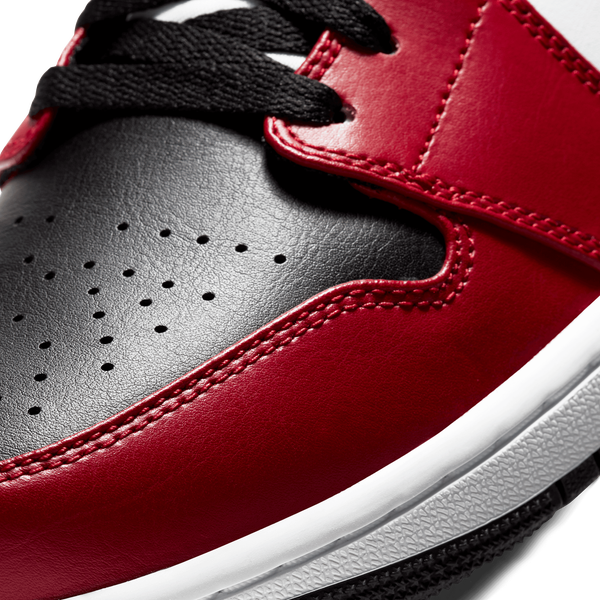 Jordan AJ 1 Mid - Men's - Gym Red/White/Black - Image 7