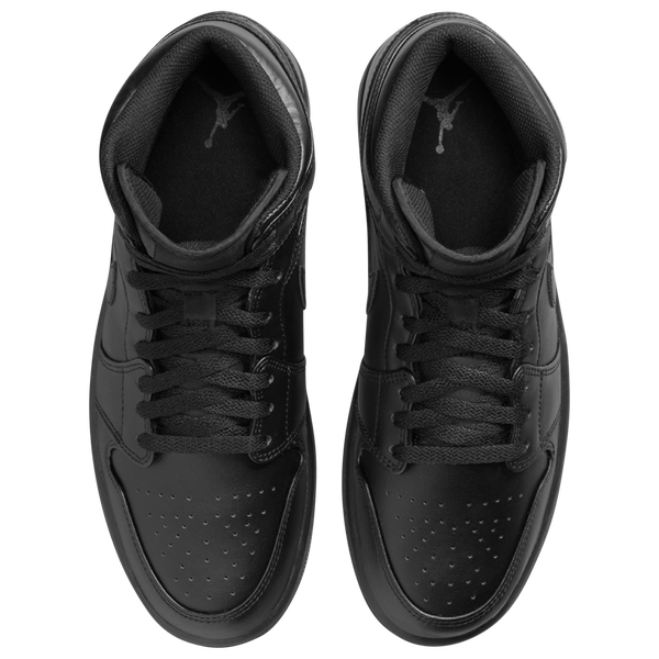 Jordan AJ 1 Mid - Men's - Black/Black/Black - Image 4