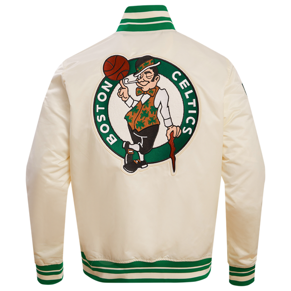 Pro Standard BOSTON CELTICS SATIN JACKET - Men's - Eggshell - Image 2