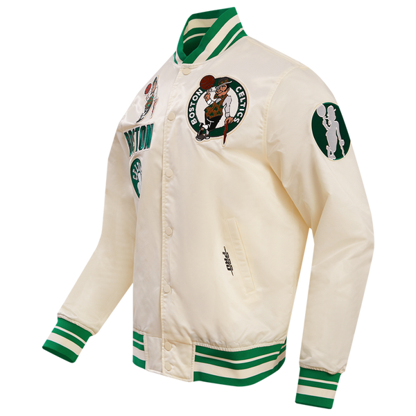 Pro Standard BOSTON CELTICS SATIN JACKET - Men's - Eggshell - Image 3