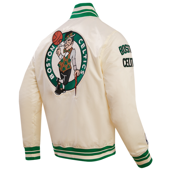 Pro Standard BOSTON CELTICS SATIN JACKET - Men's - Eggshell - Image 4