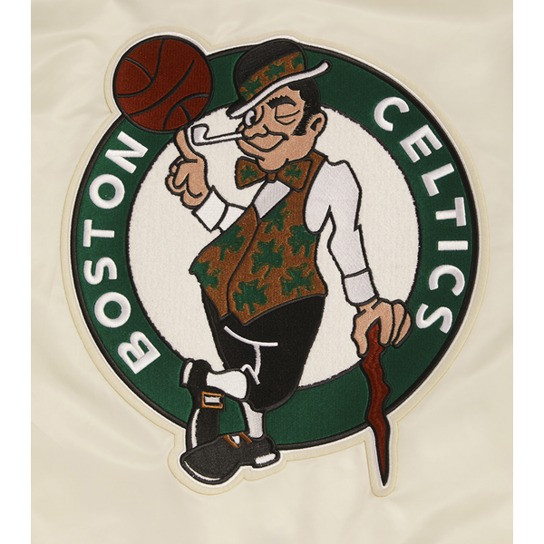Pro Standard BOSTON CELTICS SATIN JACKET - Men's - Eggshell - Image 5